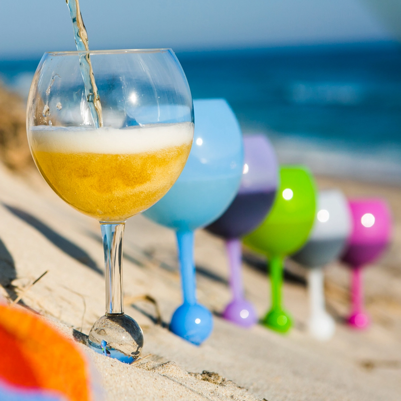 Beach Sand Wine Glass