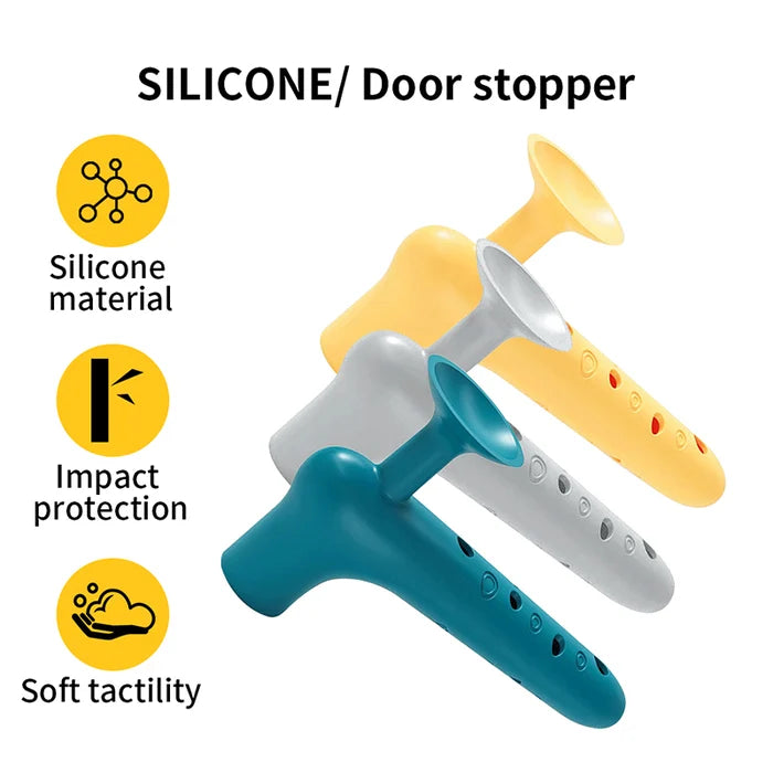 Silicone anti-slam door handle