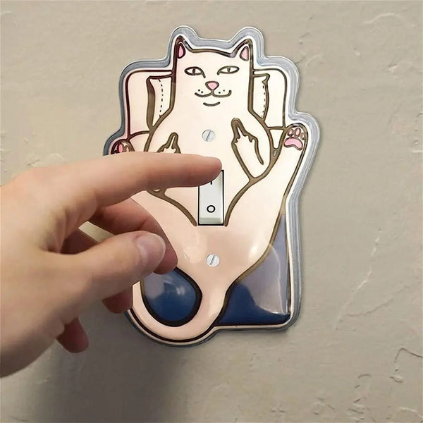 Cat Flick Light Switch Cover