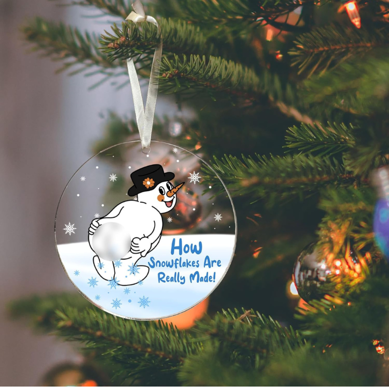 Funny Snowman Ornament