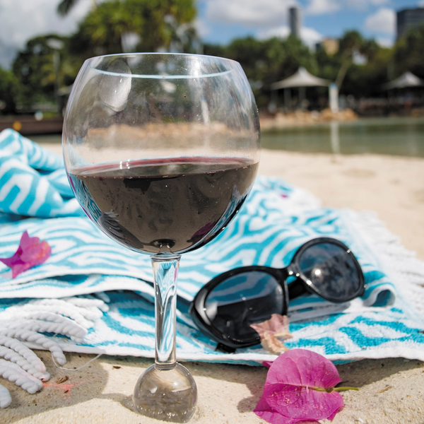 Beach Sand Wine Glass