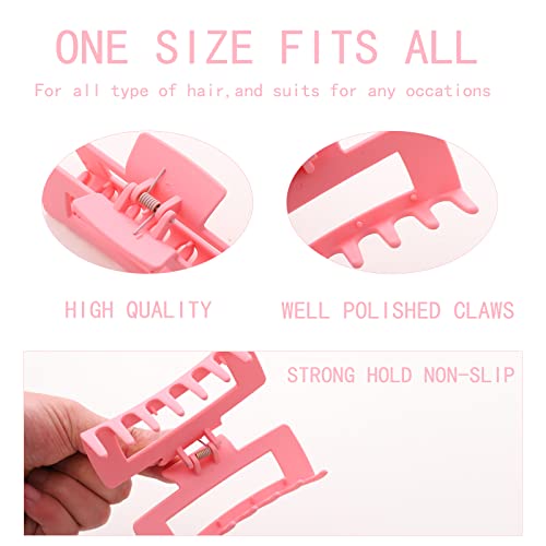 Pink Square Claw Clips