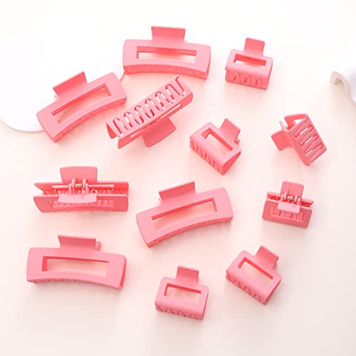 Pink Square Claw Clips