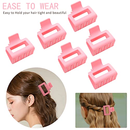 Pink Square Claw Clips