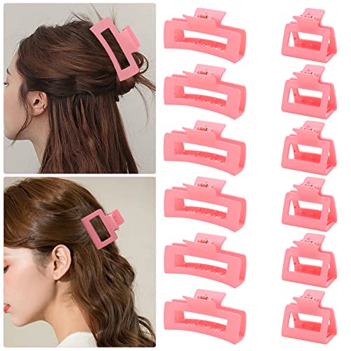 Pink Square Claw Clips