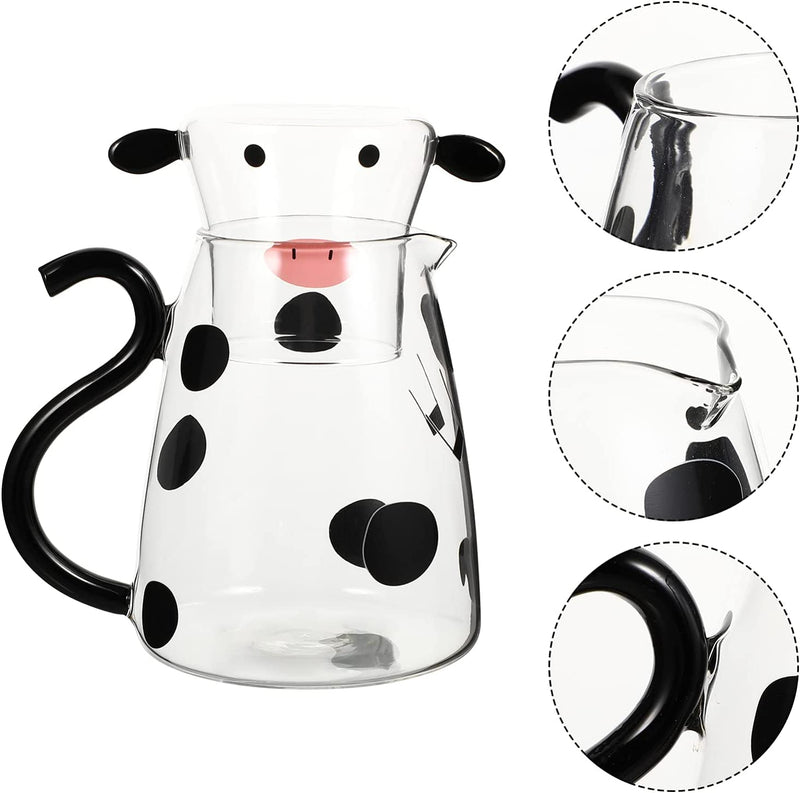 Cute Cow Glass Pitcher