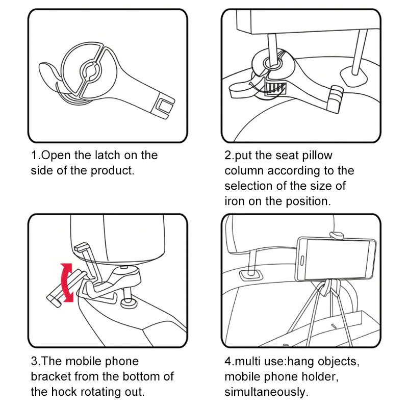 2-in-1 Car Hook