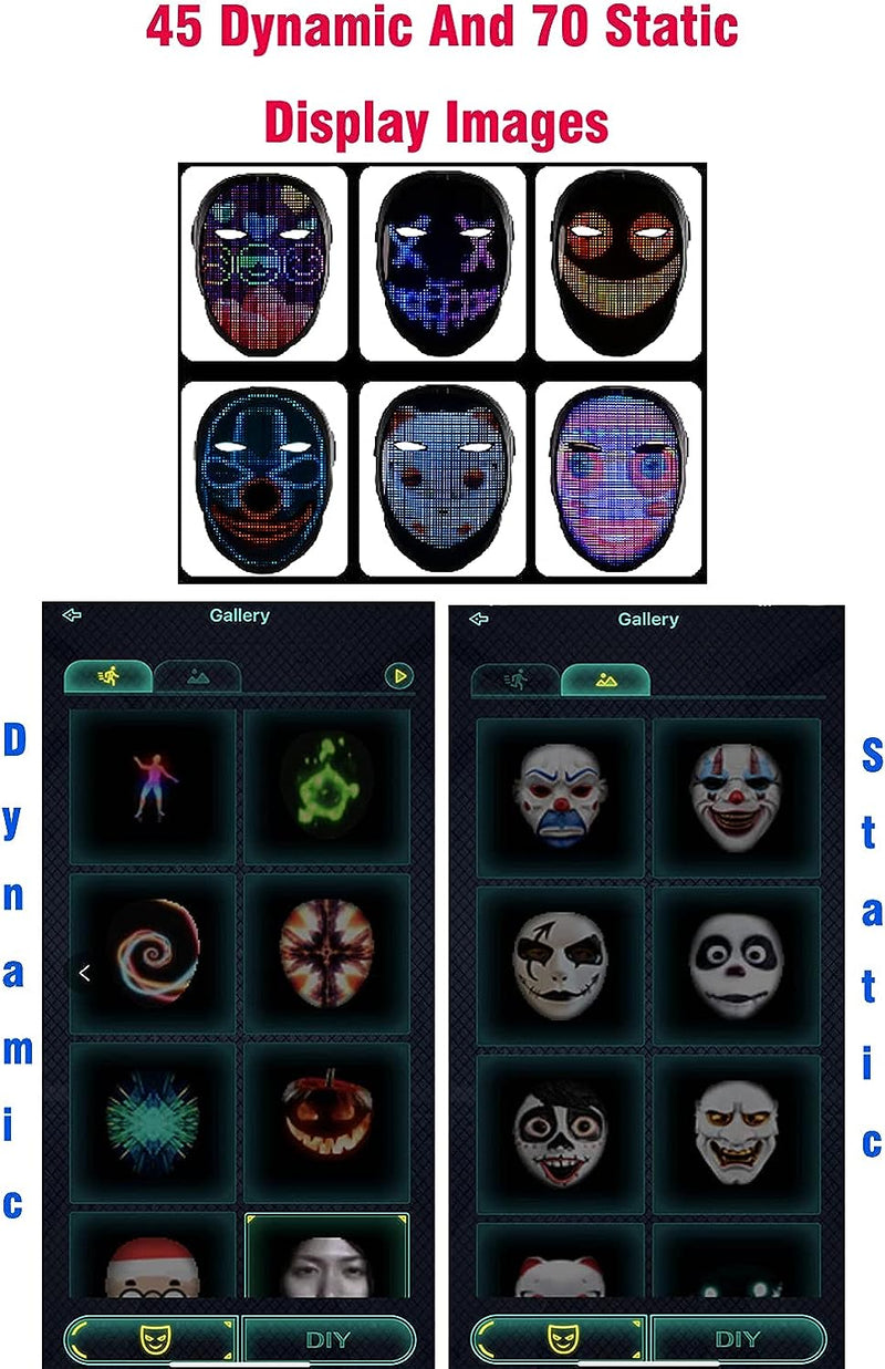 Halloween LED Face Mask