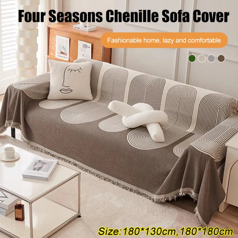 Reversible Chenille Sofa Cover