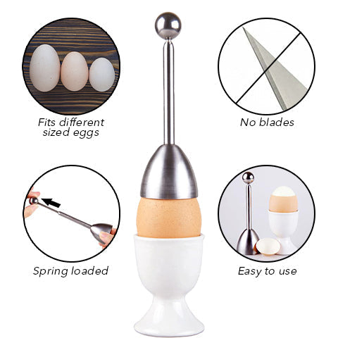 Egg Cracker Topper Set