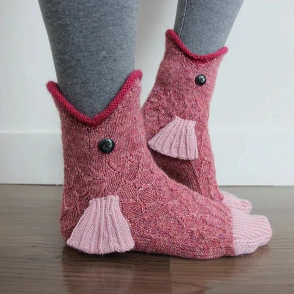 Fish Knitted Socks