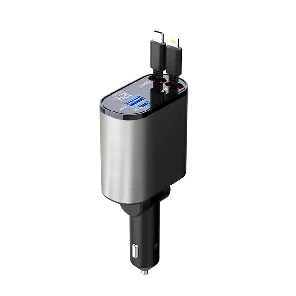 Retractable 4-in-1 Car Charger