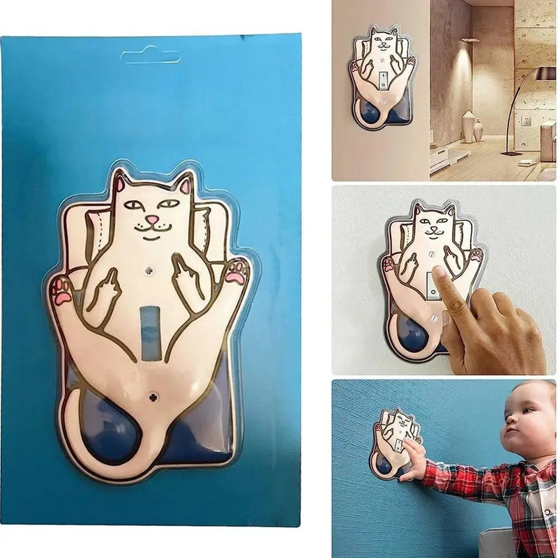 Cat Flick Light Switch Cover