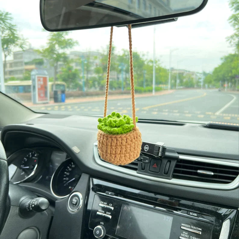 Hanging Crochet Succulent