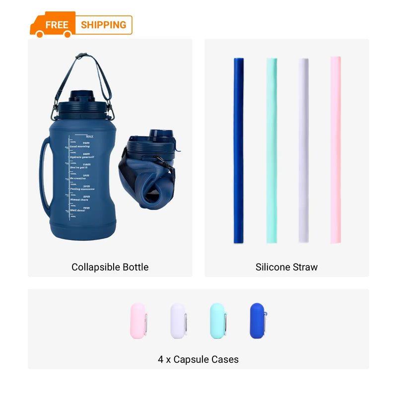 Collapsible Large Capacity Travel Water Bottle