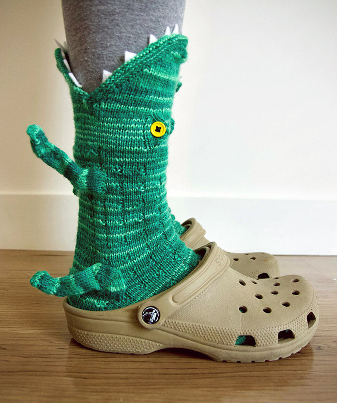 Crocodile Knitted Socks