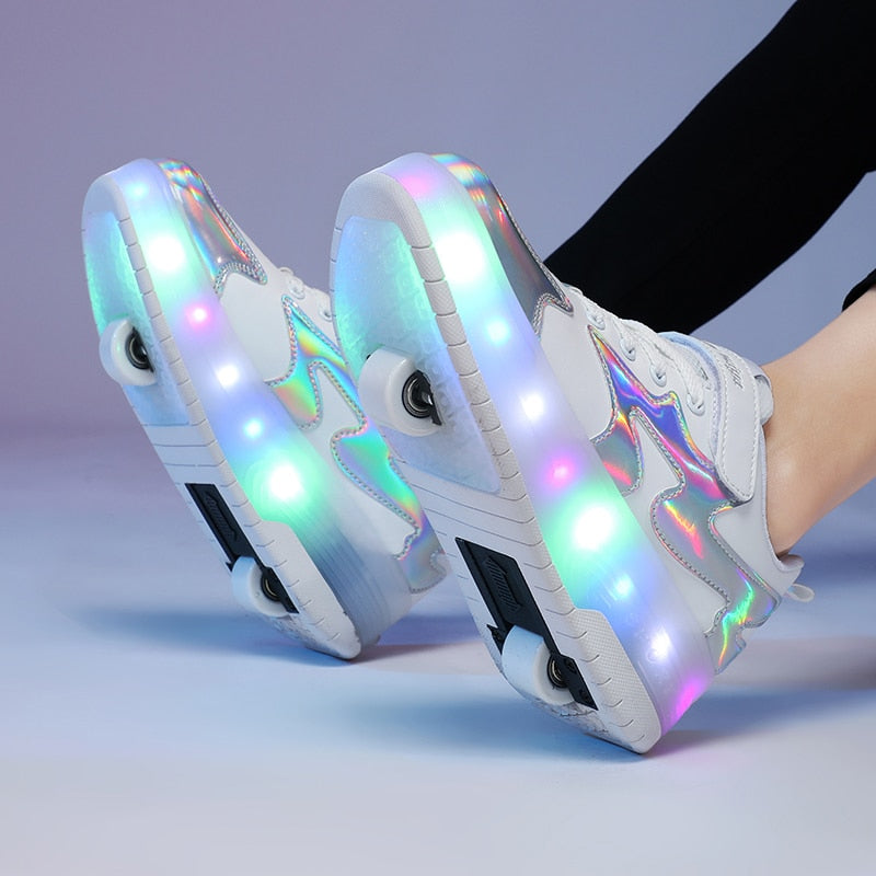 Womens LED Roller Sneakers