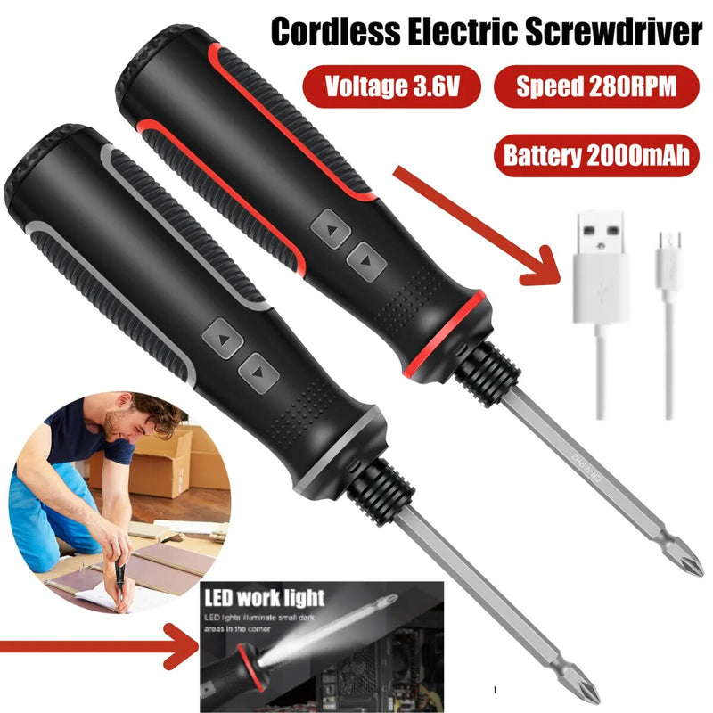 Electric Hand Drill Screwdriver with LED Light