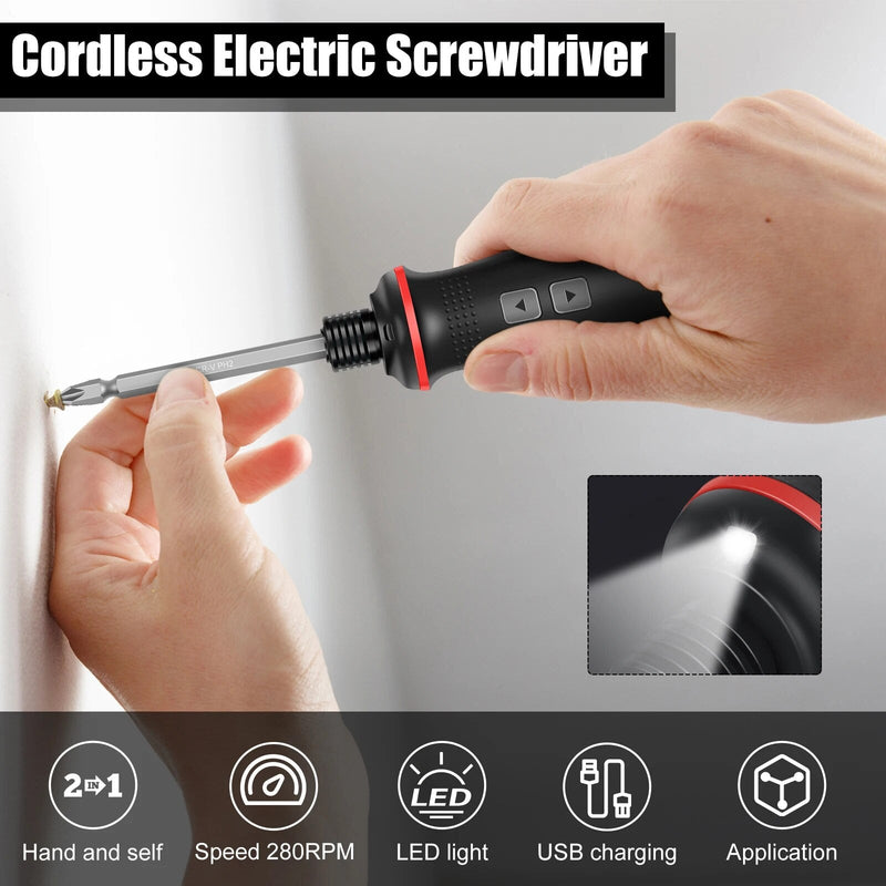 Electric Hand Drill Screwdriver with LED Light