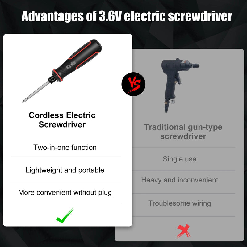 Electric Hand Drill Screwdriver with LED Light