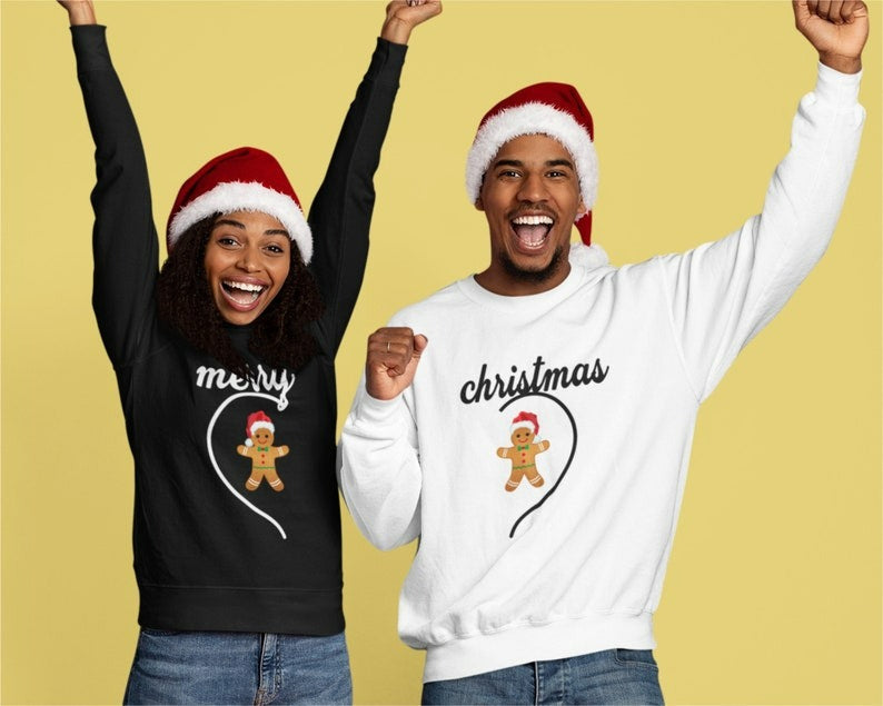 Funny Christmas Couple Sweatshirts Set