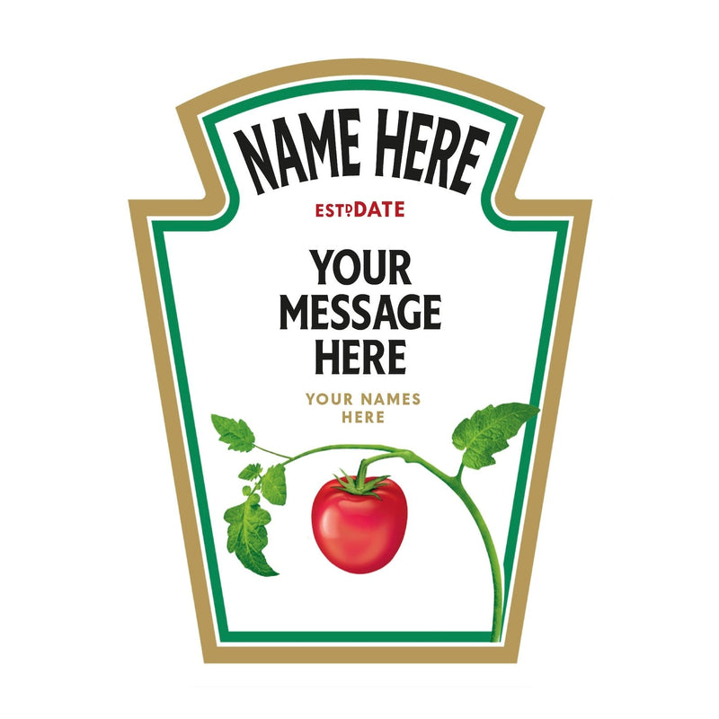 Personalized Ketchup Label (Enter Details Below)