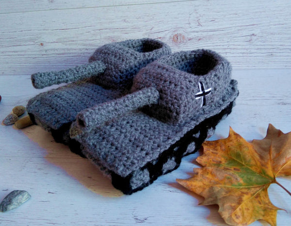 Crochet Tank Slippers