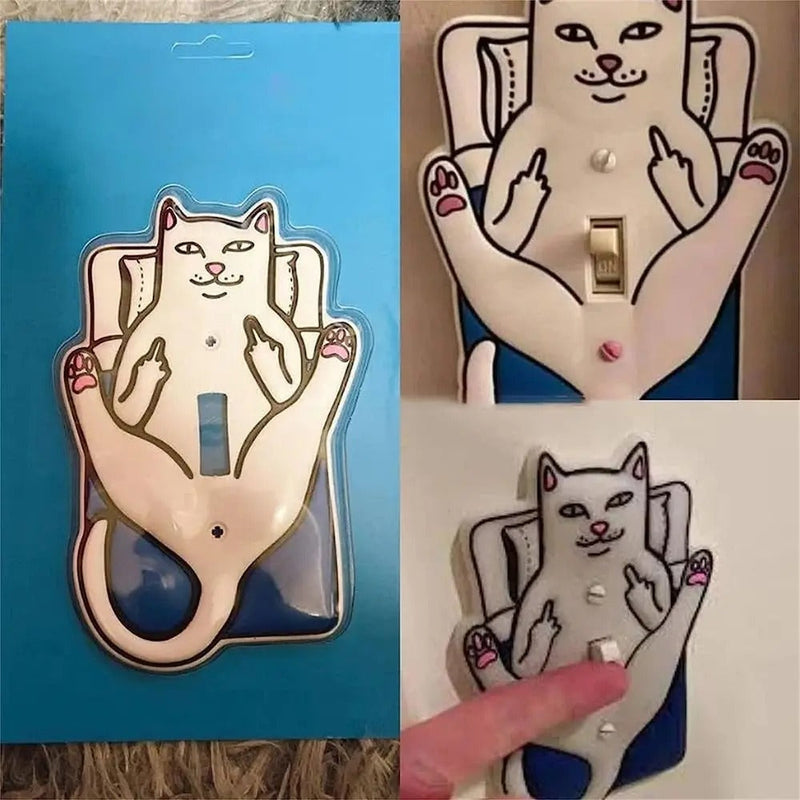 Cat Flick Light Switch Cover