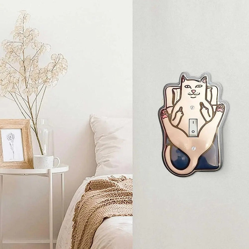 Cat Flick Light Switch Cover