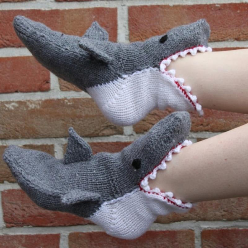 Shark Knitted Socks