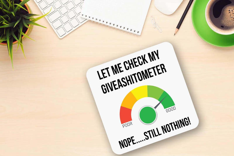 Giveashitometer Mug & Coaster