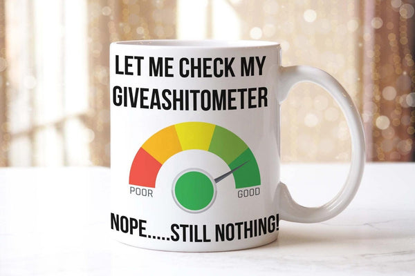 Giveashitometer Mug & Coaster