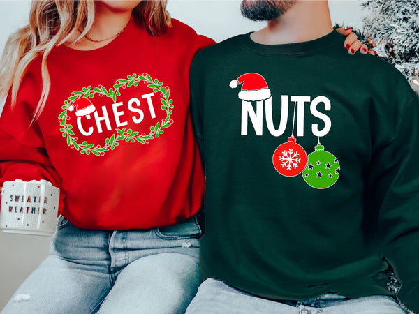 Chest Nuts Couples Sweatshirts Set