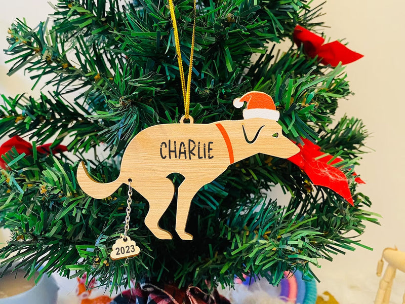 Custom Pooping Dog Ornament