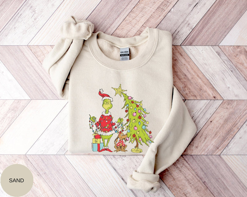 Grinch Christmas Tree Sweatshirt