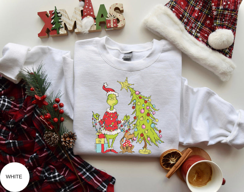 Grinch Christmas Tree Sweatshirt