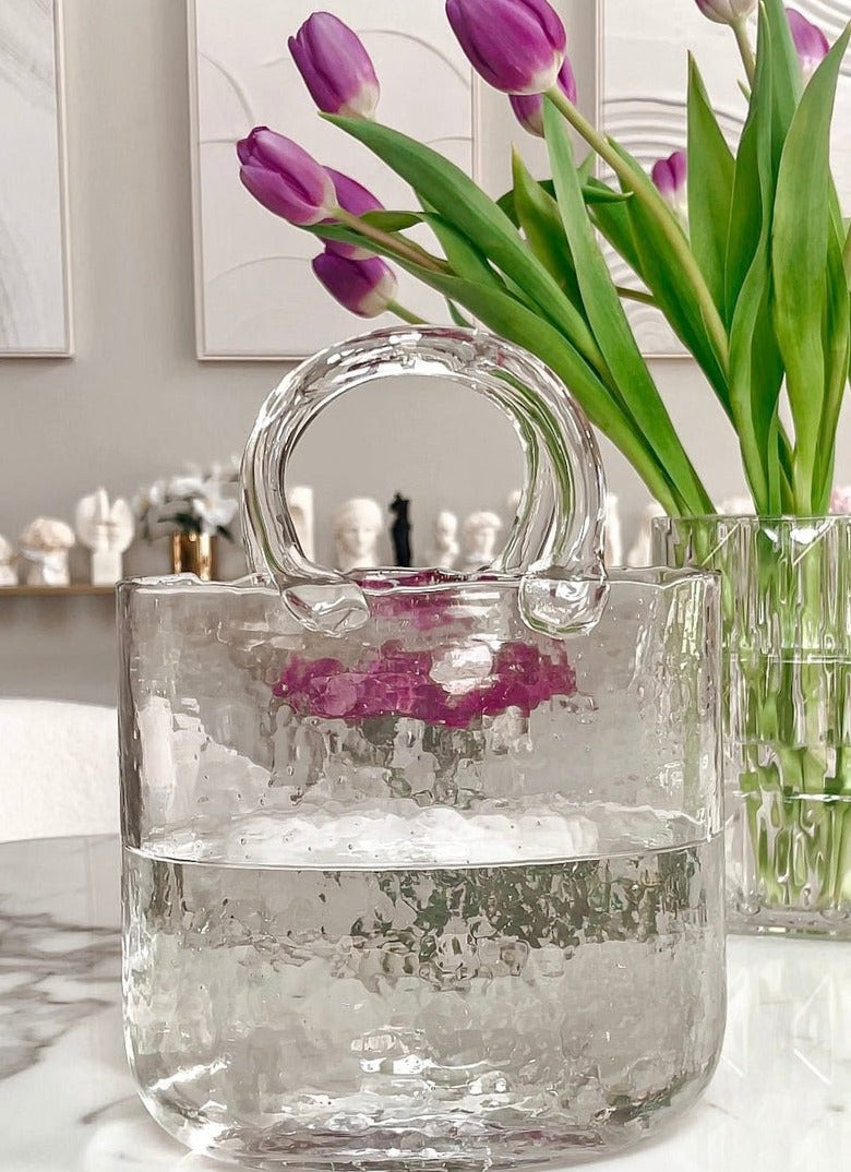 Glass Purse Vase